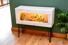 3ft Modern Distressed Reptile Vivarium Tanks + Hairpin Legs - LED Light Included