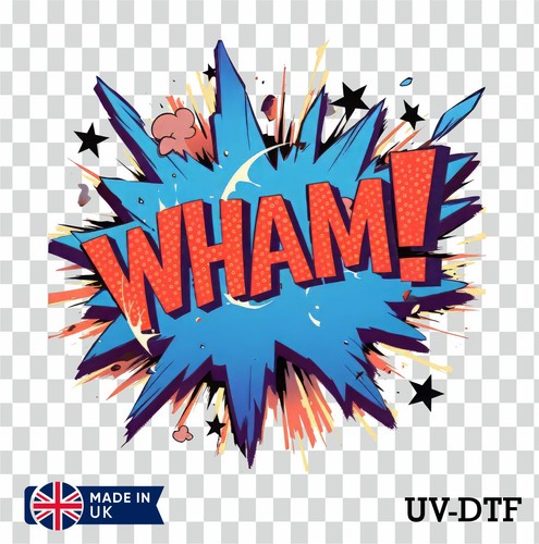 Comic wham dtf sticker - dtf,