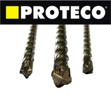 PROTECO SDS Drill Bits SDS+ PLUS Drill Bit Masonry Concrete Brick Cross Head End