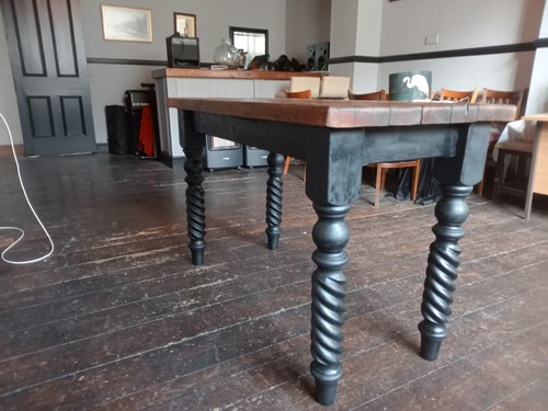 Rectangular dark wood table - rectangular,