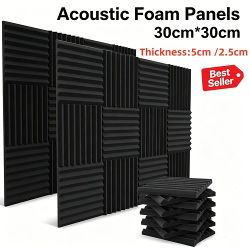 12pcs acoustic foam panel wall - 12pcs,