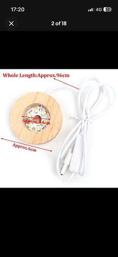 Wood light base - light, rechargeable
