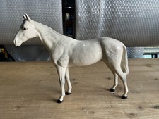 Large Beswick Horse White/Grey Marked Under Belly