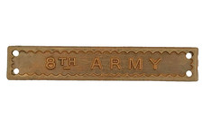 WWII 8th. ARMY BAR or CLASP in BRASS for FULL SIZE British WWII AFRICA STAR.