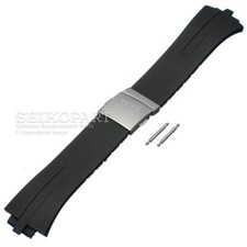 Seiko Black Rubber Watch Strap