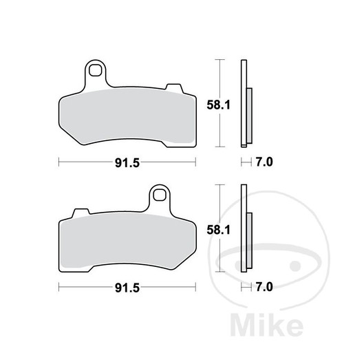 Trw sintered front - sintered, brake