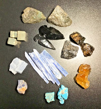 Mixed raw crystal stones - stones, 206g