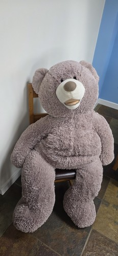 Giant 5ft grey teddy - bear, soft