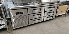 Quatrone Six Drawer Counter Prep Fridge Stainless - Commercial Catering Equipm