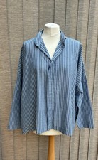 ESKANDAR Shirt Blue Striped