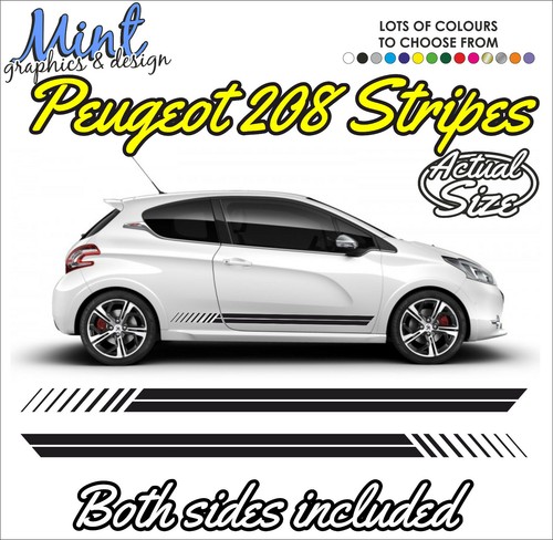 Peugeot 208 side stripes 5 - side, 3/5