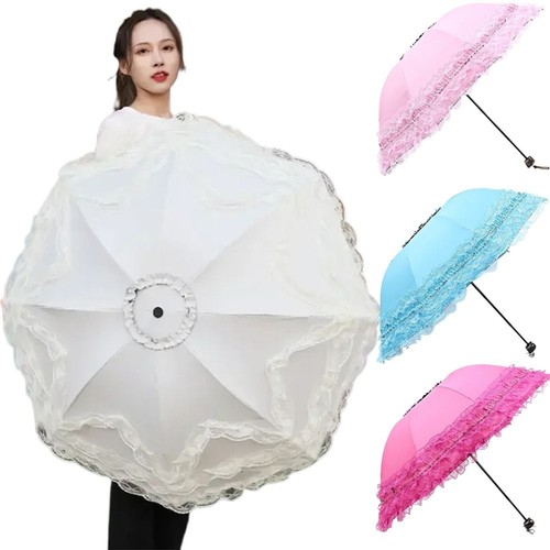 Lace sun umbrella portable - lace,