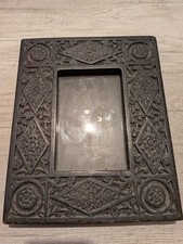 Antique Hand Carved Oak Wooden Picture Frame