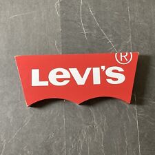 LEVIS Ex Shop Display Batwing Logo Sign Red White Levi's 501 Advertising