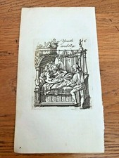 original 1750 small woodcut by