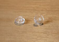 2 pairs 9mm small silicone round push on nose pads for spectacles / glasses