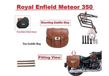 Tan "Leather Saddle Bag Right