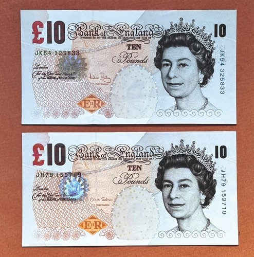 Old paper 10 ten pound - x, £10