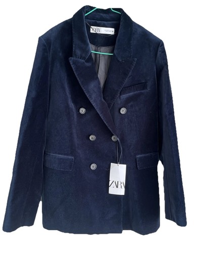 Zara navy blue velvet - zara, double
