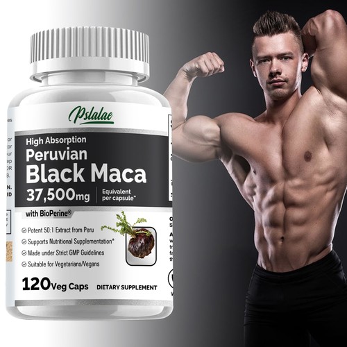 Peruvian black maca 37500mg - black,