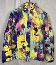 GSOU SNOW Women's 10K Snowboard Ski Waterproof Jacket Sz S Paint Splatter Coat