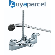 Bristan Java BSM Chrome Deck Mounted Bath Shower Mixer Tap + Hose + Shower Head