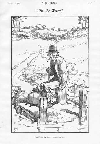 The ferry old man waiting - at,