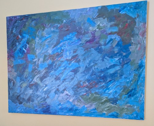 Abstract acrylic painting - painting, on