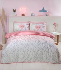 Confetti Spotty Reversible Striped Gradient Colour Duvet Bedding Bright Bedroom