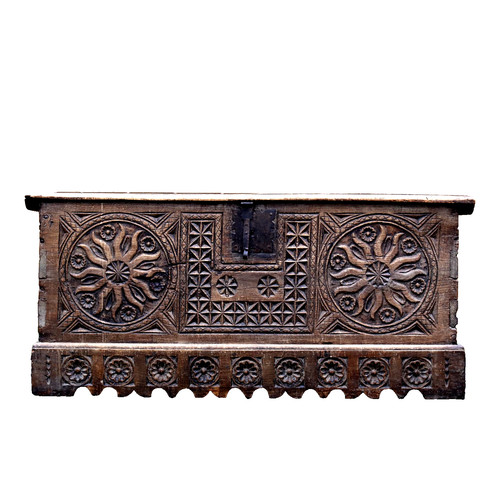 Antique elm coffer - antique,