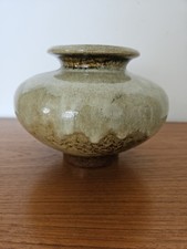 Studio Pottery Vase Waistel Cooper 1960's Midcentury Modern, signed 