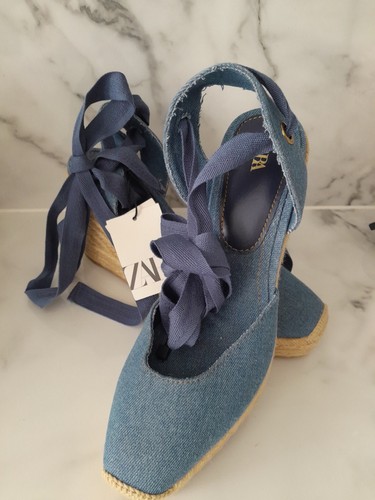 Zara denim espadrilles size - zara,