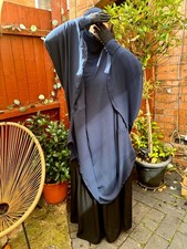 Dark Blue Jilbab Abaya Black Skirt Set M/L Brand New Never Worn Free Postage