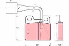 Rear brake pad set disc - rear,