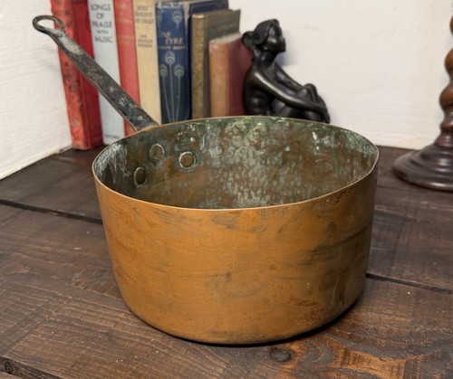 Antique copper saucepan 5cm - copper, 21.5cm