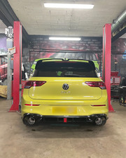 VW GOLF MK8 CUSTOM BUILT STAINLESS STEEL BACKEND DUAL EXHAUST SYSTEM GTI STYLE