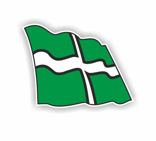 Devon wavy flag sticker - wavy,