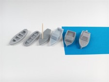 oo model railway Pack of 6 small waterline boats for harbours      0158