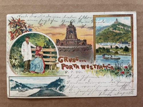 Vintage 1899 german postcard - 1899,