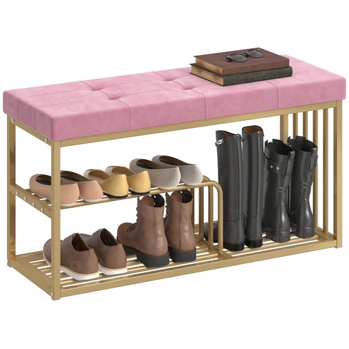 Homcom shoe storage bench - shoe,