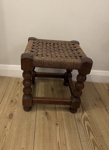 Vintage wooden bobbin stool - wooden,
