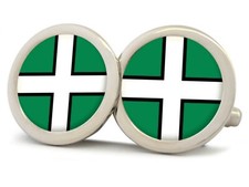 DEVON FLAG   SILVER POLISHED FINISH CUFFLINKS NEW