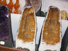 Citrine geode stunning pair
