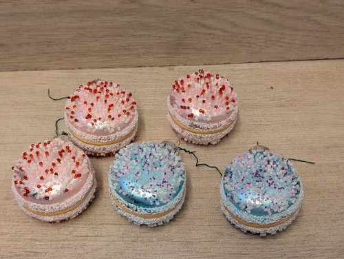 Glass hanging macarons - glass,