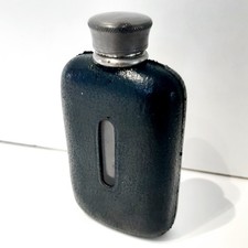 Antique Mini Glass Hip Flask