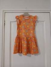 Girl peach summer dress with - peach,