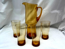 Vintage Jug Pitcher Amber