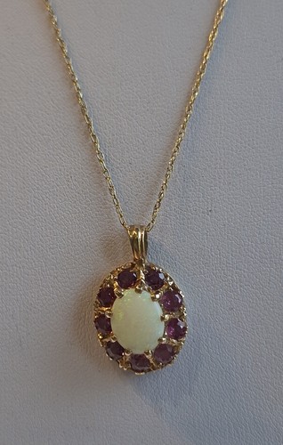 9ct gold opal - 9ct, vintage