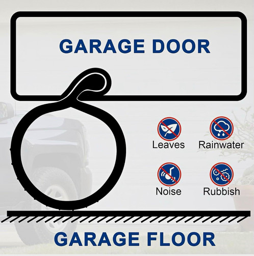 Garage door bottom seal - 5m,