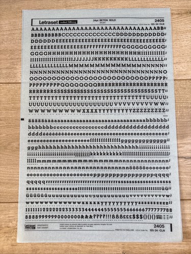 Letraset rub transfer - letraset, on